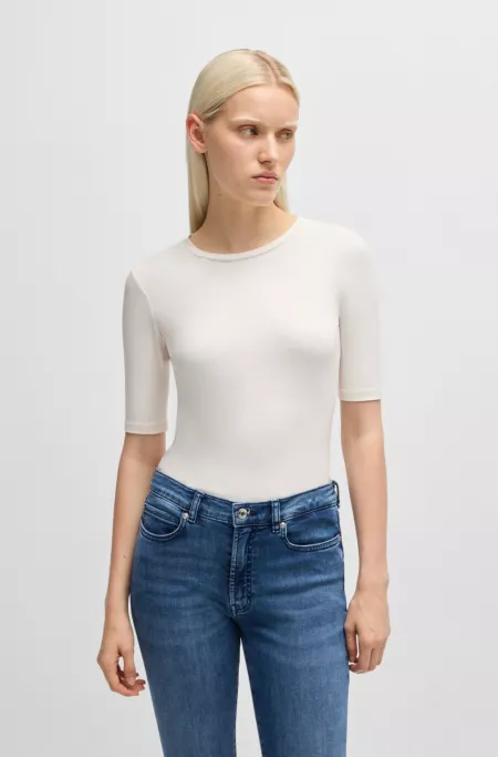 Slim-fit T-shirt in cotton, modal and stretch