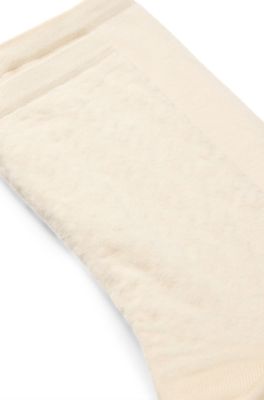 Two-pack of regular-length socks in stretch cotton, Natural