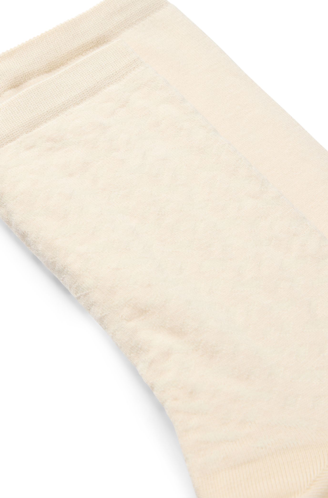 Two-pack of regular-length socks in stretch cotton, Natural