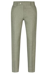 BOSS - Slim-Fit Hose aus fein gemustertem Leinen-Mix