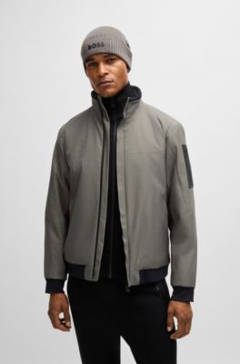 BOSS ORANGE ロゴパッチ ボンバー ジャケット はっ水加工 (Hugo Boss 