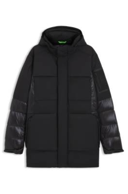 Water-repellent parka jacket with down filling 1