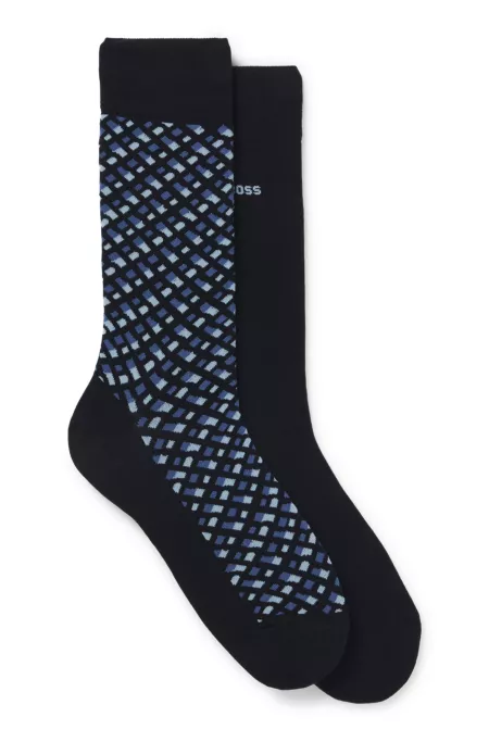 Two-pack of regular-length cotton-blend socks