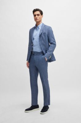 BOSS - Button-down slim-fit shirt in Oxford cotton