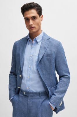 BOSS - Button-down slim-fit shirt in Oxford cotton