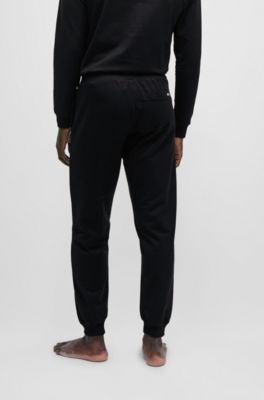 BOSS - Jogginghose aus Baumwoll-Terry mit Beinbündchen und 