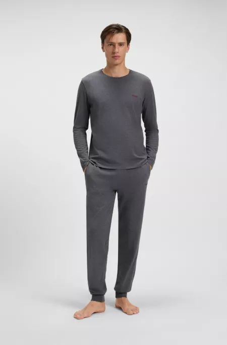 Logo-embroidered tracksuit bottoms in stretch-cotton jersey