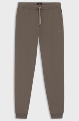 Cuffed tracksuit bottoms, Brown