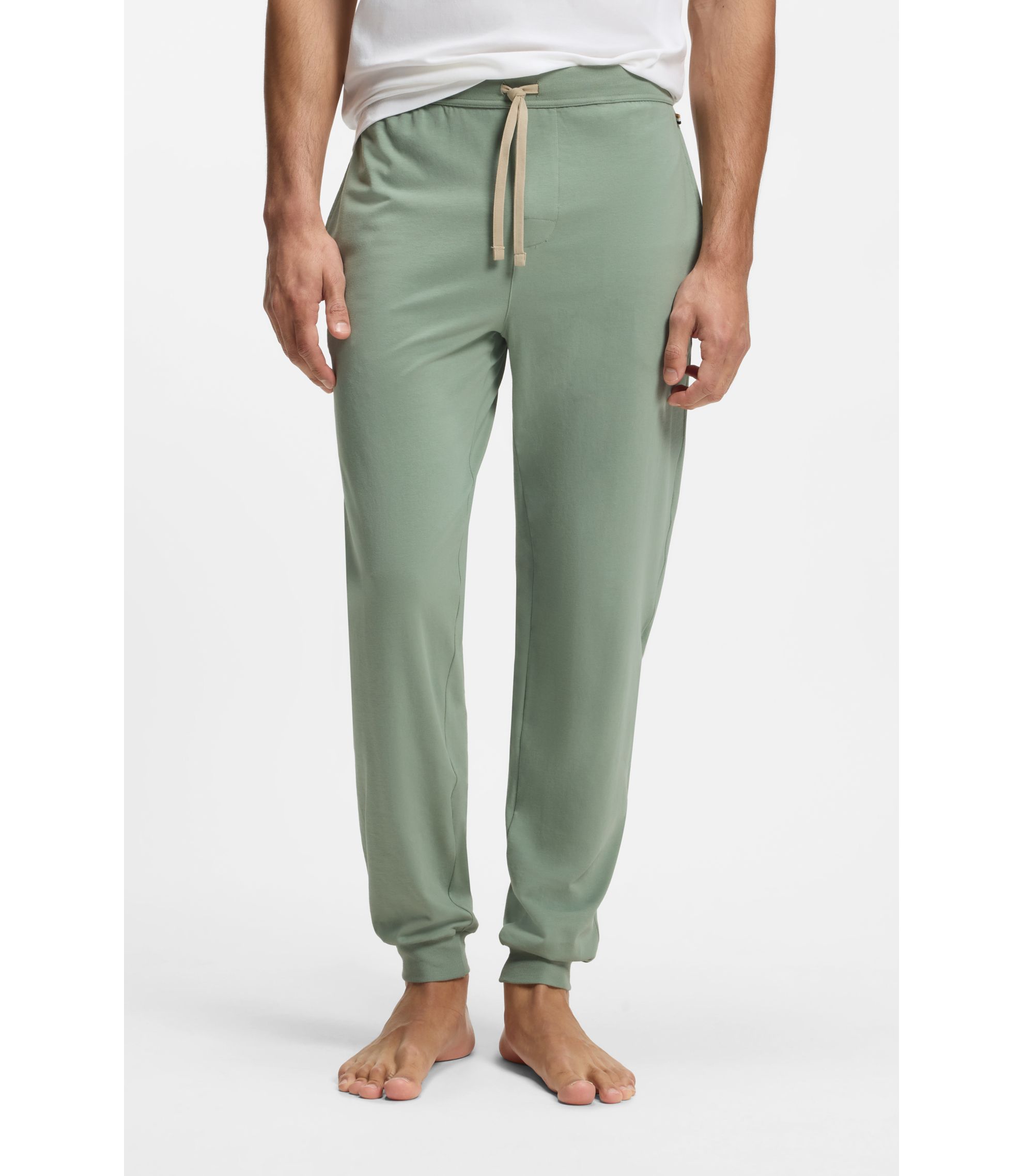 Jogginghose aus Stretch-Baumwolle mit Logo-Stickerei