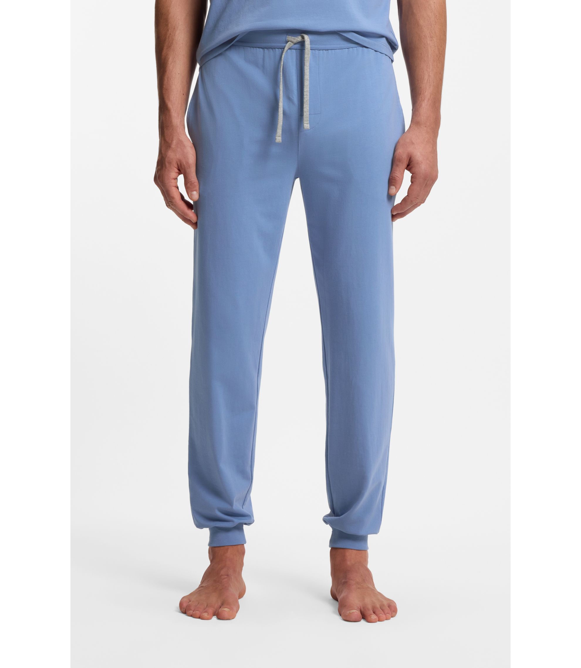 Jogginghose aus Stretch-Baumwolle mit Logo-Stickerei