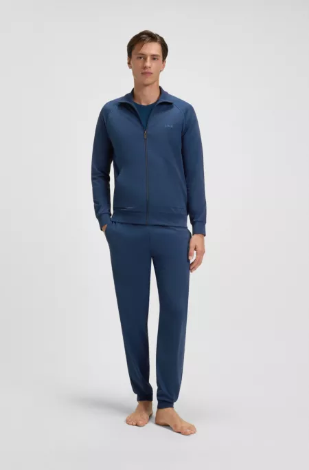 Logo-embroidered tracksuit bottoms in stretch-cotton jersey