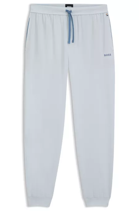 Jogginghose aus Stretch-Baumwolle mit Logo-Stickerei