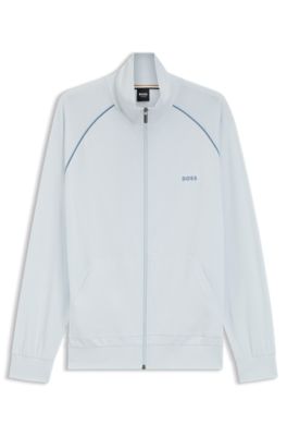 BOSS - ジップアップジャケット ストレッチコットン コントラスト 