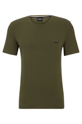 Hugo boss khaki t on sale shirt