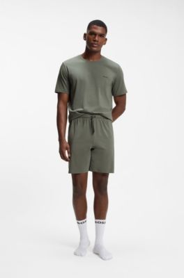 Stretch-cotton T-shirt, Green