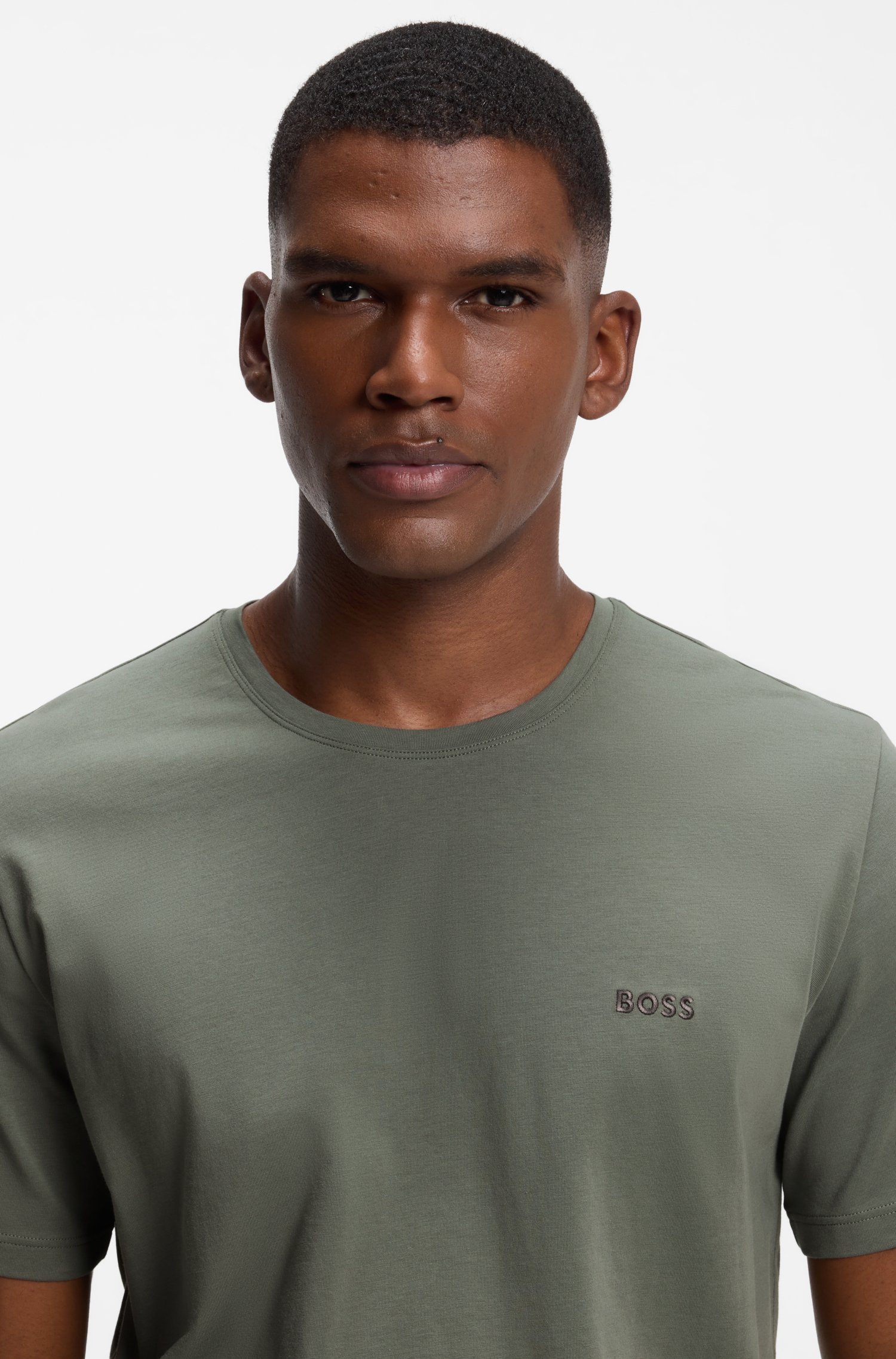 Boss Stretch-cotton T-shirt herr – bild 3