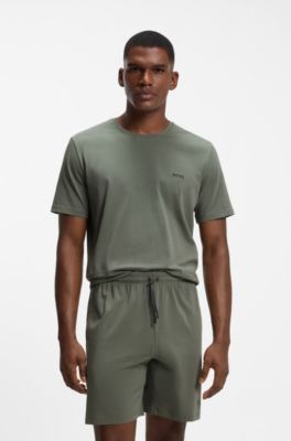 Stretch-cotton T-shirt, Green