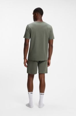 Stretch-cotton T-shirt, Green