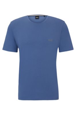 BOSS - Stretch-cotton T-shirt with embroidered logo