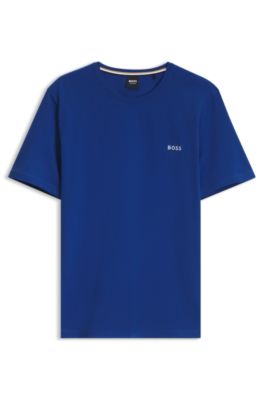 Stretch-cotton T-shirt, Blue