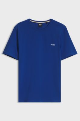T-Shirt aus Stretch-Baumwolle, Blau
