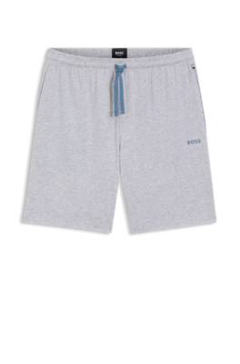 Stretch-cotton shorts with embroidered logo 1