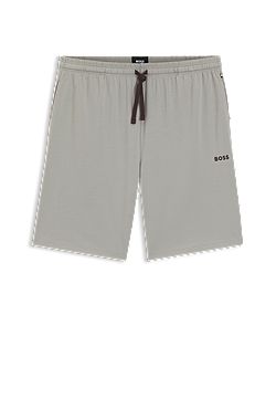 Logo-embroidered shorts in stretch cotton