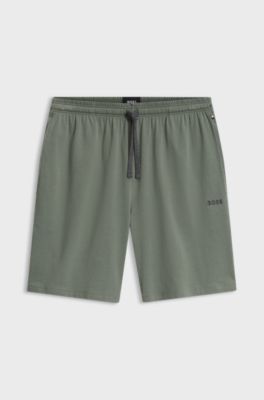 Shorts aus Stretch-Baumwolle, Gr&uuml;n