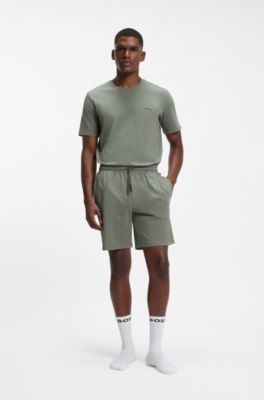 Shorts aus Stretch-Baumwolle, Gr&uuml;n