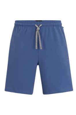 BOSS - Stretch-cotton shorts with drawstring waist and embroidered logo