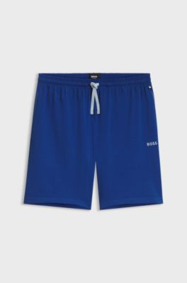Stretch-cotton shorts, Blue