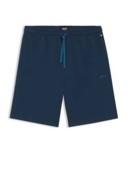 Stretch-cotton shorts with embroidered logo 1