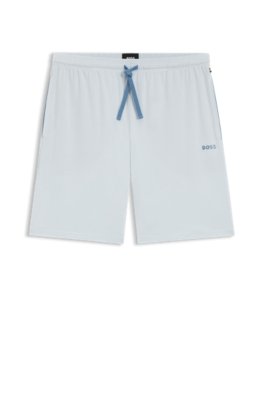 Boss Uomo Celeste Bermuda In Cotone Elasticizzato