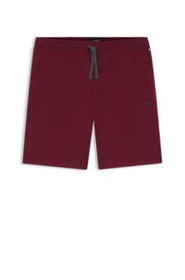Stretch-cotton shorts with embroidered logo 1