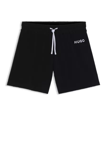 Cotton-blend shorts with logo detail