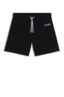 Short en coton mélangé avec logo