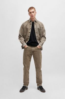 Cotton-jersey T-shirt with decorative reflective artwork, Black