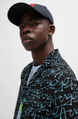 HUGO - Relaxed-fit short-sleeved shirt with seasonal print