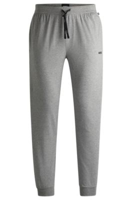 BOSS Stretch cotton tracksuit bottoms with logo detail