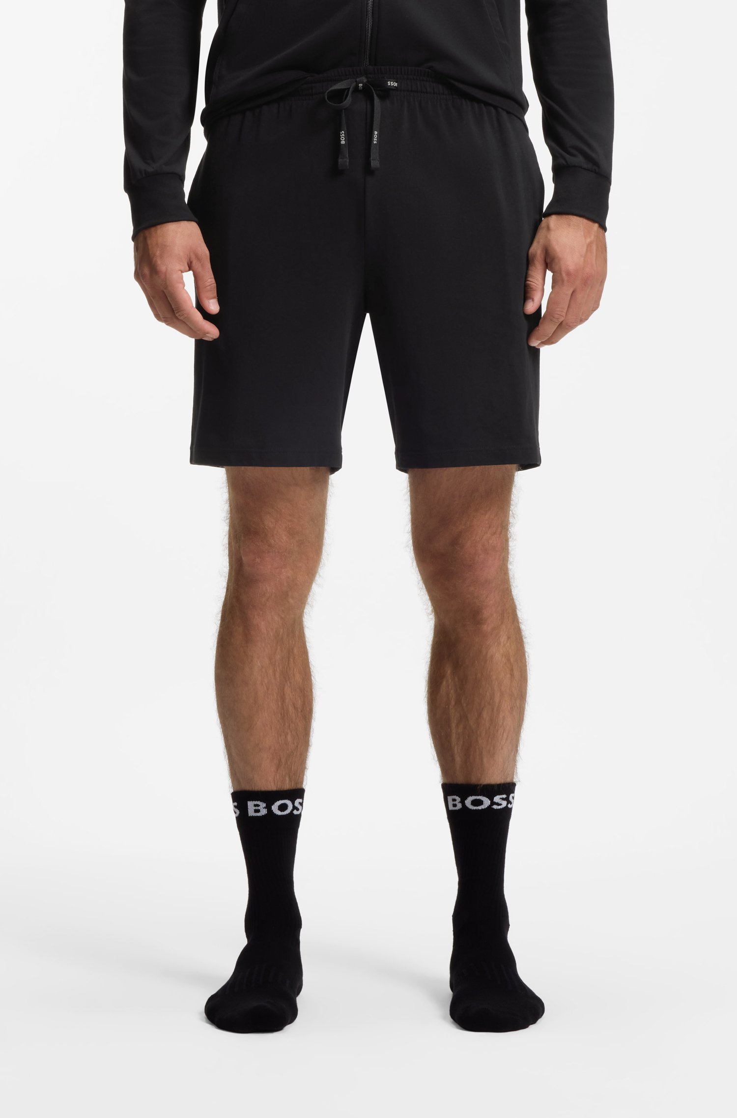 Boss Stretch-cotton shorts herr