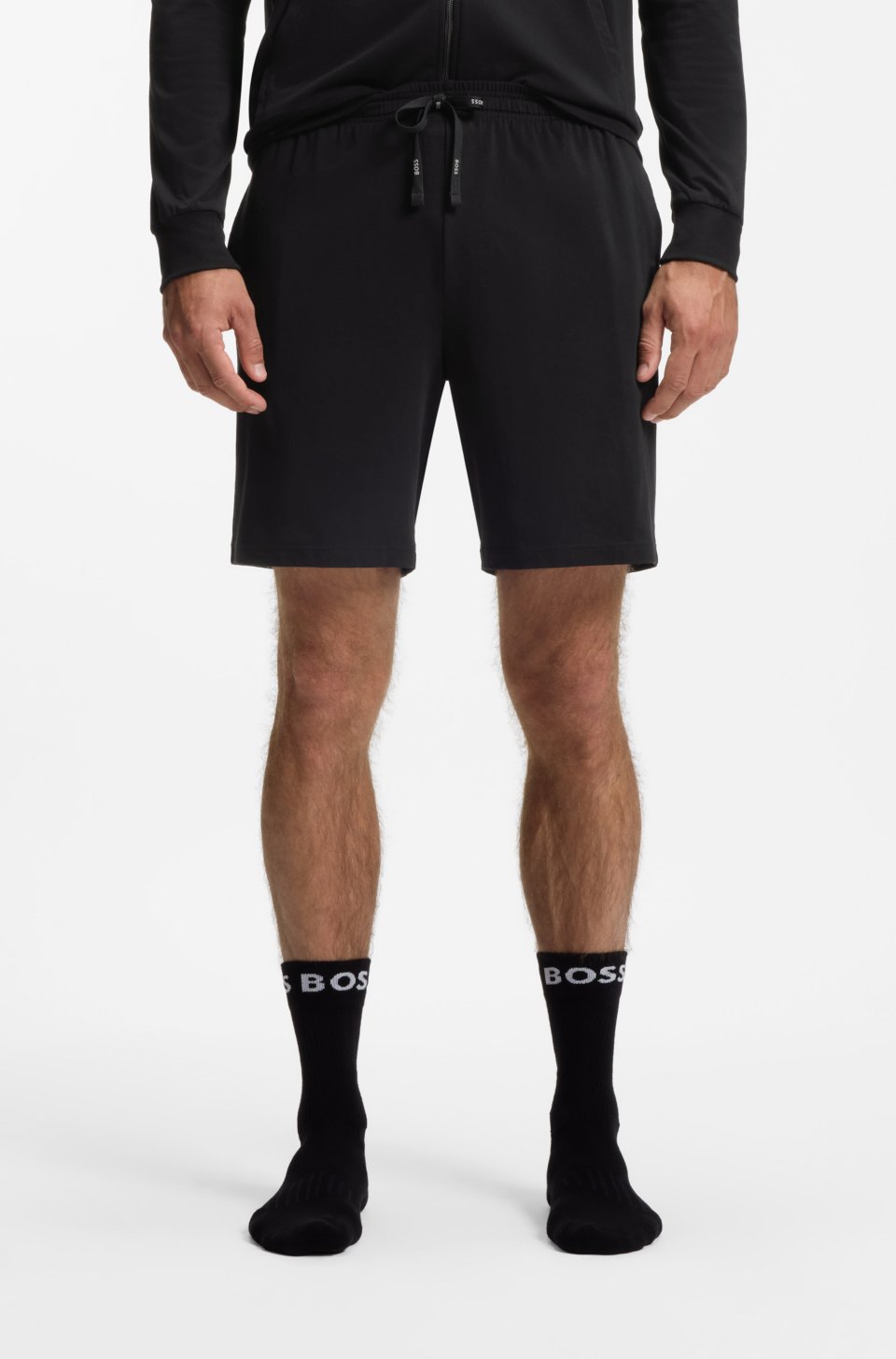 Stretch-cotton shorts
