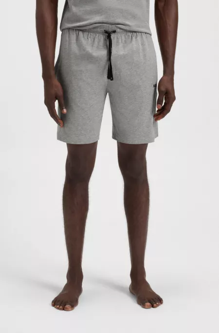 Logo-embroidered shorts in stretch-cotton jersey
