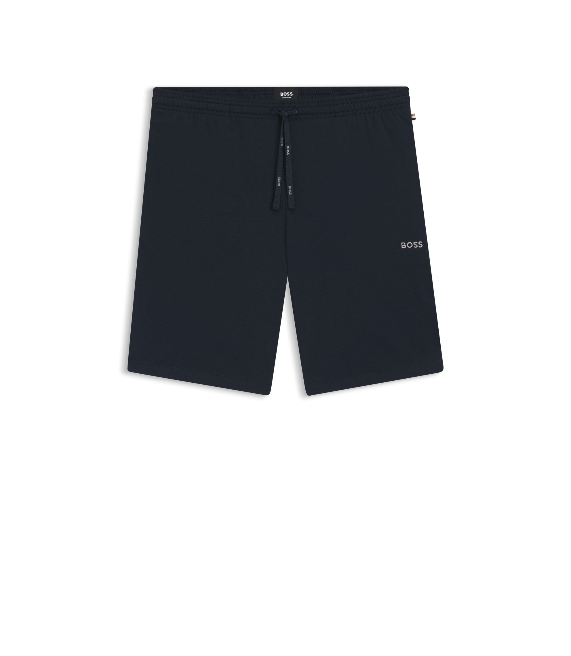 BOSS - ストレッチコットン ショートパンツ ロゴエンブロイダリー