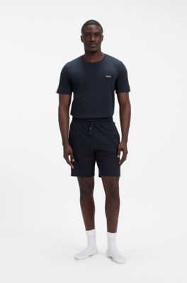 Stretch-cotton shorts, Dark Blue