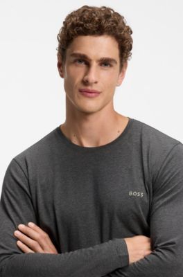 Stretch-cotton top, Dark Grey