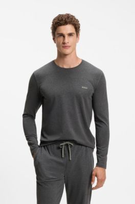Stretch-cotton top, Dark Grey