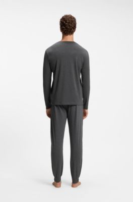 Stretch-cotton top, Dark Grey