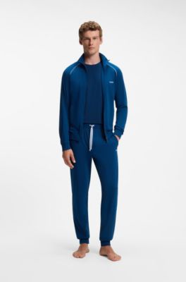 Stretch-cotton top, Blue