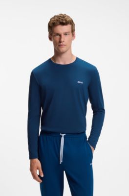 Stretch-cotton top, Blue