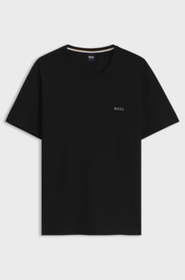 Stretch-cotton T-shirt, Black